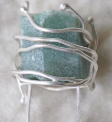 Amazonite Raw sterling silver ring